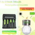 Yibatopow 4 Pack Rechargeable 2/3 AAA Batteries
