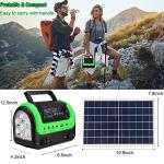 Portable Solar Generator with Panel and Flashlight
