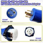 NEMA L14-30P to SS2-50R Generator Adapter