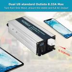 WZRELB 1000W Pure Sine Wave Inverter