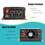 1200W Car Power Inverter - 12V to 110V AC