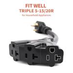 30 Amp RV Adapter Cord for Household Outlets