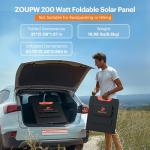 ZOUPW 200W Portable Solar Panel for Camping