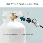 ATKKE 6ft Propane Hose Regulator with Gauge