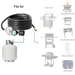 ATKKE 6ft Propane Hose Regulator with Gauge