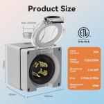 30 Amp NEMA L14-30P Power Inlet Box