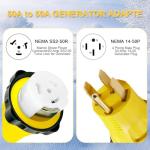 50 Amp RV Marine Generator Power Adapter