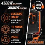 WEN DG4500iX Dual Fuel Inverter Generator with Start