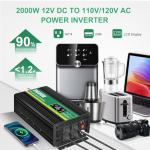 2000W Pure Sine Wave Power Inverter with LCD