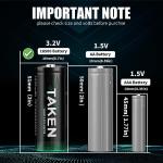 TAKEN 18500 3.2V LiFePO4 Rechargeable Battery Pack