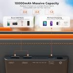 Solar Power Bank with Foldable Panel and Fast Charging