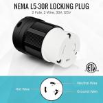 30 Amp NEMA L5-30R Generator Twist Lock Adapter