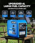 POXURIO 2450-Watt Dual Fuel Inverter Generator for Home Use, 1.6Gallon Large Fuel Tank Up to 8.3 Hours Use, 120V Gas Powered Generator Super Quiet - EPA Compliant
