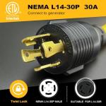 30 Amp Generator Welder Adapter Plug Cord