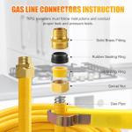 Flexible 1/2" CSST Gas Line for Generators