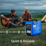 POXURIO 2450-Watt Dual Fuel Inverter Generator for Home Use, 1.6Gallon Large Fuel Tank Up to 8.3 Hours Use, 120V Gas Powered Generator Super Quiet - EPA Compliant