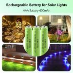 Rechargeable AAA 600mAh Ni-MH Solar Batteries 4 Pack