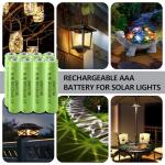 Rechargeable AAA 600mAh Ni-MH Solar Batteries 4 Pack