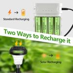 Rechargeable AAA 600mAh Ni-MH Solar Batteries 4 Pack