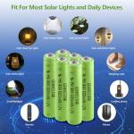 Rechargeable AAA 600mAh Ni-MH Solar Batteries 4 Pack