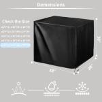 TIAOFY Waterproof Universal Generator Cover, Outdoor Generator Tent Running Cover, Portable Generator Enclosure 420D PU Polyester with Elastic Drawstring (BLACK, 38"(L) x 28"(W) x 30"(H))