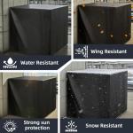 TIAOFY Waterproof Universal Generator Cover, Outdoor Generator Tent Running Cover, Portable Generator Enclosure 420D PU Polyester with Elastic Drawstring (BLACK, 38"(L) x 28"(W) x 30"(H))