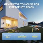 15FT NEMA L14-30P to SS2-50R RV Marine Power Generator Adapter Cord, 30A 4 Prong Locking Generator L14-30P Male to 50A Marine Shore Power SS2-50R Female with 135° Elbow Grip Handle LED Power Indicator