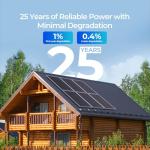 Renogy Solar Panel 200 Watt 24 Volt, 200W Solar Panel 25% High-Efficiency 16BB , N-Type Solar Panels for RV Marine Rooftop Farm Battery and Other Off-Grid Applications