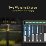 BONAI AA Rechargeable Batteries, High Capacity 1100mAh NiMH Battery for Outdoor Solar Lights 1.2V Pre Charged Double-A Batteries (AA 20 Pack)