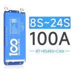 DALY BMS 100A 8S - 24S Built in Bluetooth 1A Active Cell Balancing RS485 CAN for 24V - 72V LiFePO4/Li - ion/LTO Battery Packs Perfect for Golf Cart, Home Energy System, E - Bike