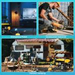 WYM world 50 Amp to 20 Amp 110V RV Distribution Adapter,NEMA 14-50P to 4 X 5-20R/15R RV 4-Prong to Mutiple Household Outlet w/ 20Amp Circuit Breaker RV Generator Distribution Cord 1.5FT