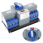 DOONARCES 4P 63A Dual Power Automatic Transfer Switch AC 110V ATS Manual Switch Changeover Generator Transfer Swit-ch Tool 50HZ/60HZ (4P/63A Blue)