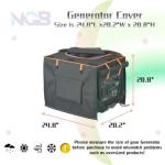 NGB Outdoor Generator Cover,24.8L x 20.2Wx 20.8H for Universal Most Inverter Generators Made of 600D plus 210D Double Layer Heavy Duty Waterproof Fabric The Top Cover is Waterproof for Refueling.