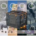 NGB Outdoor Generator Cover,24.8L x 20.2Wx 20.8H for Universal Most Inverter Generators Made of 600D plus 210D Double Layer Heavy Duty Waterproof Fabric The Top Cover is Waterproof for Refueling.