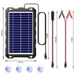 POWOXI 7.5W Waterproof Solar Battery Charger Kit