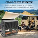 MKLIHFD 2500 watt Inverter Modified Wave car Power Inverter for car Vehicles Truck Camper Solar Panel 12v to 110v /120V Power Converter Adapter with Clamps 2500 watt