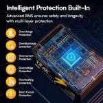 GOLDENMATE 12V 12Ah LiFePO4 Lithium Battery(2 Packs), 5000+ Deep Cycles, IP67 Waterproof Lithium Iron Phosphate Battery, Built-in BMS, Ideal for Power Wheels, Solar, Marine, Fish Finder, Ride-on Toy