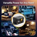 GOLDENMATE 12V 12Ah LiFePO4 Lithium Battery(2 Packs), 5000+ Deep Cycles, IP67 Waterproof Lithium Iron Phosphate Battery, Built-in BMS, Ideal for Power Wheels, Solar, Marine, Fish Finder, Ride-on Toy