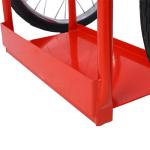 Steel Large Dual Cylinder Cart Trolley - Portable Oxygen and Acetylene Tank Cart with 20" Pneumatic Wheels, Secure Storage & Enhanced Mobility, Compact Design - Ideal for Welding Fuel Cylinders - Red