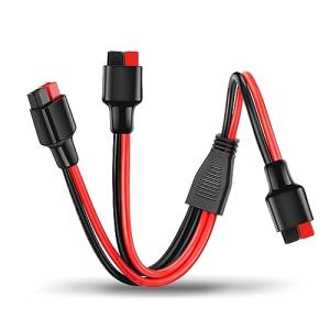 PAEKQ 10AWG Anderson Y Splitter Cable Solar Panel Connector Branch Parallel Adapter Cable for Portable Solar Generator Power Station Compatible with GZ Jackery High Power Pole Port Connector