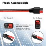 PAEKQ 10AWG Anderson Y Splitter Cable Solar Panel Connector Branch Parallel Adapter Cable for Portable Solar Generator Power Station Compatible with GZ Jackery High Power Pole Port Connector