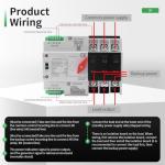 63Amp AC220V Automatic/Manual Transfer Switch 3P 50/60Hz, 3POLE 63A Mini ATS Solar Auto Dual Power Switch W2R for Home Generator, Din Rail Mount Cn Automatic Changeover Fast Transfe for,Rv,Lv Power