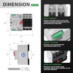 63Amp AC220V Automatic/Manual Transfer Switch 3P 50/60Hz, 3POLE 63A Mini ATS Solar Auto Dual Power Switch W2R for Home Generator, Din Rail Mount Cn Automatic Changeover Fast Transfe for,Rv,Lv Power