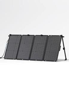 100W Portable Solar Panel, RV Essentials, Foldable 25% High Efficiency Solar Charger for Power Stations, MC4 Output, with Adjustable Kickstand & IP67 Waterproof for Camping, RV, Hurricane