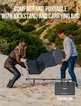 100W Portable Solar Panel, RV Essentials, Foldable 25% High Efficiency Solar Charger for Power Stations, MC4 Output, with Adjustable Kickstand & IP67 Waterproof for Camping, RV, Hurricane