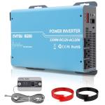 DATOUBOSS 2400W Power Inverter 1200 Watt Pure Sine Wave Inverter 12V to 110V 120V AC Converter, Peak 2400W with Dual AC Outlets and USB & Type-C for Car, RV, Home, Truck, Off-Grid Solar