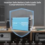 DATOUBOSS 2400W Power Inverter 1200 Watt Pure Sine Wave Inverter 12V to 110V 120V AC Converter, Peak 2400W with Dual AC Outlets and USB & Type-C for Car, RV, Home, Truck, Off-Grid Solar