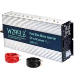 WZRELB 4000W Pure Sine Wave Inverter, Car Power Inverter 24V DC to 110V 120V AC Converter for RV, Truck, Solar, Outdoor with Dual AC Outlets, Hardwire Port, Surge 8000W, LED Display,Off-Grid