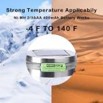 Henreepow Ni-MH 2/3AAA 1.2v 400mAh Rechargeable Batteries,Low Self-Discharge, Long Range with Button Top for Solar Lights,Length 2/3 The Size of AAA Batteries(12 Pack)(Not AAA Size Batteries)