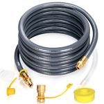 Knocokie 3/4" Natural Gas Hose for Generator, 50FT 3/4" ID Natural Gas Hose with Quick Connect for NG/LP Propane Appliances, Grill,Patio Heaters,Generators, Indoors & Outdoors CSA Certified